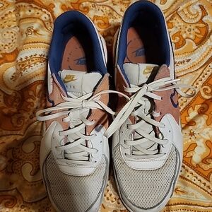 Nike Air Athletic Shoes - White, Pink, Blue